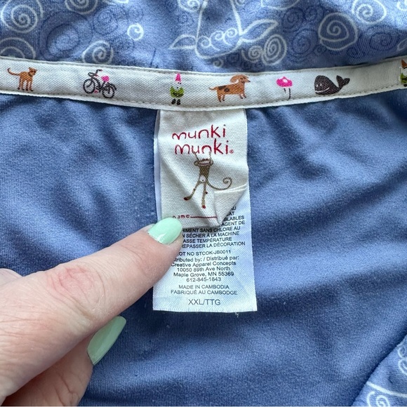 munki munki Light Purple Sheep Pajamas Size XXL Short-sleeve Cozy - Picture 8 of 9